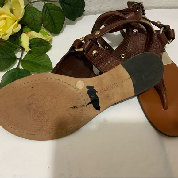 Vince Camuto Gladiator Sandles Size 7.5 shoes sandals animal print - Picture 5 of 12